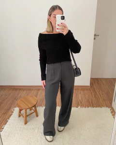 Imagem do Calça Wide Leg Cinza
