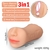 3 em 1 masturbador masculino silicone vagina real buceta boca aberta