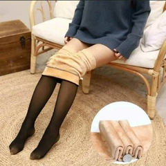 Media Panty Térmica Frisada Efecto Piel