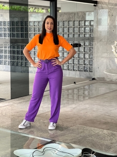 Calça Cenoura Violeta