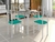 Mesa Fabone c/ 4 cadeiras (branco/preto)