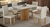Mesa Valdemoveis Jade 1,20 com 4 cadeiras (cinamomo/off white)