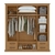 Roupeiro Lopas Rustic 4 portas (rovere soft) - comprar online