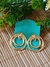 Brinco com dois arco folheado, dourado b25 - comprar online