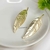 Brinco de folha folheado, brinco dourado b10