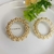 Brinco folheado, dourado b27