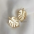 Brinco de folha folheado, dourado b3