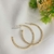 Brinco folheado argola, dourado b34