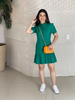 VESTIDO ABERTO BOTÕES - comprar online