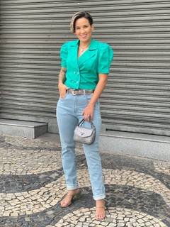 CROPPED ALFAIATARIA COM MANGA PRINCESA - comprar online