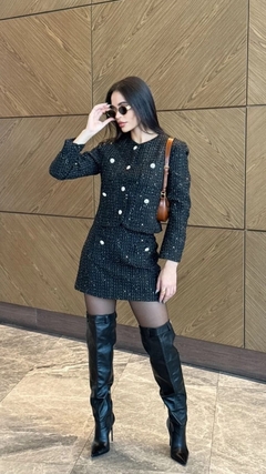 BLAZER TWEED COM BOTÕES na internet