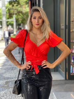 CROPPED MANGA PRINCESA
