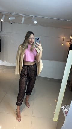 CALCA PAETE JOGGER MARRON - Loja MS BRAND