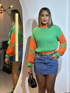 BLUSA TRICO BICOLOR - loja online