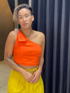CROPPED ALFAIATARIA UM OMBRO SÓ - loja online