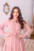 Vestido em chifon sem elastano com forro