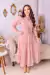 Vestido em chifon sem elastano com forro - Shopmodas