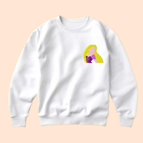 Moletom Bordado Princesa Rapunzel