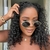 Oculos de Sol Ilha Bela Preto com Dourado