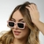 Oculos de Sol Feminino Bari Rosa - comprar online