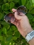 Oculos de Sol Hexagonal Marrom - comprar online