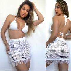Saia de Tricot franja - comprar online