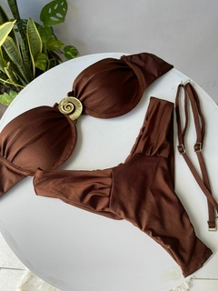 Biquíni aro meia taça com detalhe em espiral - comprar online