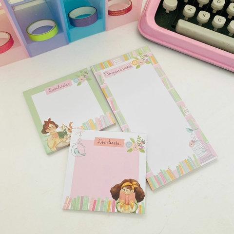 Trio de Bloquinhos Amor por Livros