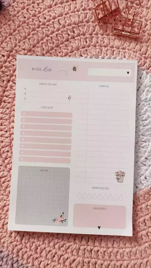 Organizador Diário Bloco