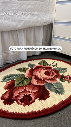 KIT (1 tela pintada + 9 meadas de lã) - comprar online
