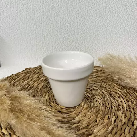 Maceta de Cerámica Blanca N°2