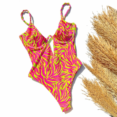 Maiô Dina (estamoa zebra colorida)