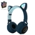 Fone de ouvido de gato, fofo, sem fio, bluetooth, compatível com microfone, bri na internet