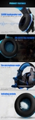 G2000 gaming fone de ouvido graves profundos estéreo casque com fio brilhante f