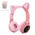 Fone de ouvido de gato, fofo, sem fio, bluetooth, compatível com microfone, bri - comprar online
