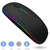 Rato de jogo ergonômico sem fio do rgb dos ratos silenciosos magros compatível