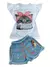CONJUNTO JEANS GATINHO DE LAÇO. vc na internet
