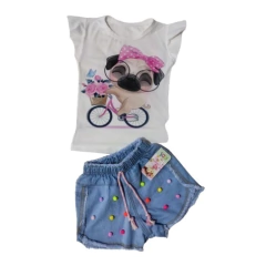 Imagem do CONJUNTO JEANS FEMININO INFANTIL VERÃO 2026.