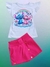 conjuntos infantil stitch nuvem,com short saia em bengaline pink. - comprar online