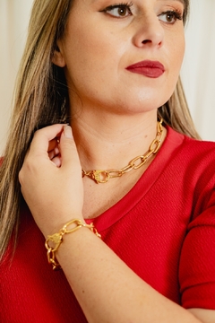 Choker em maxi elos fecho organico - comprar online