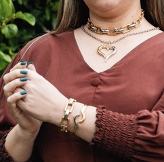 Bracelete formas banho duplo - comprar online