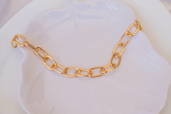 Choker elos quadrados levemente arredondados