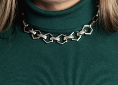 Choker em losangulos na cor ródio