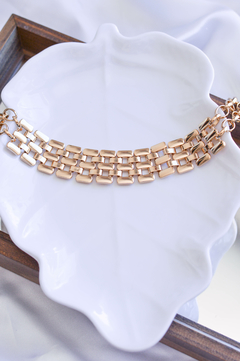 Choker maxi rede, com elos quadrados
