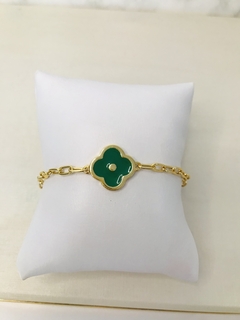 Pulseira flor verde