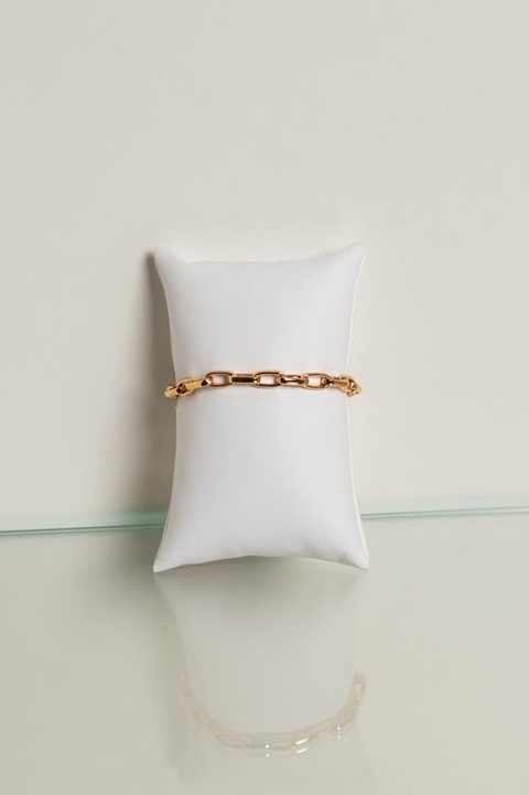 Pulseira em elos quadrados medios