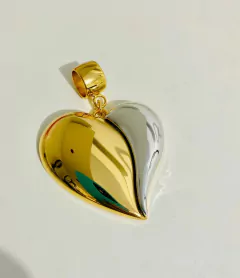 Pingente Maxi coração banho duplo
