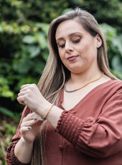 Pulseira na veneziana grossa com banho duplo - comprar online