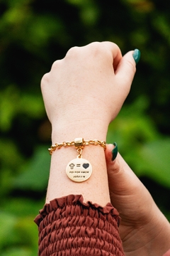 Pulseira medalha foi por amor