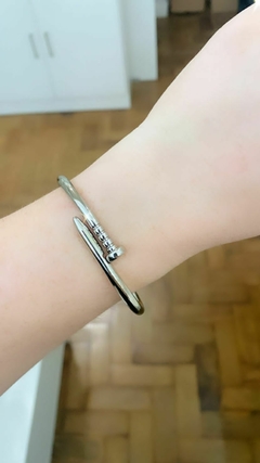 Bracelete prego rodio